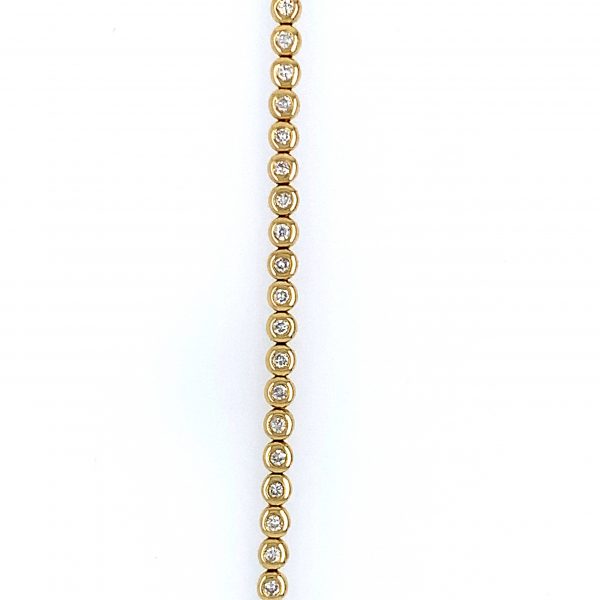 Gult gull tennis armbånd 1 ct - Bilde 2