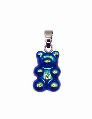 Teddybear Silver Rainbow Blue