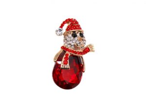 Red Snowman brooch