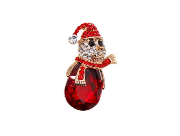 Red Snowman brooch