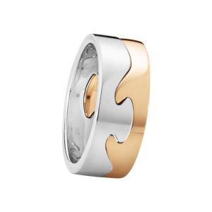 FUSION todelt ring hvitt- og rose´gull
