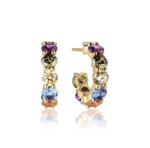 BELLUNO Creolo Earrings Gold plated