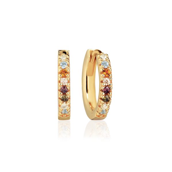 ELLERA Medio Earrings Gold plated Multicolour
