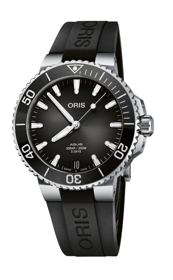 Aquis Date Caliber 400 Antrasitt- 41,5mm Gummirem