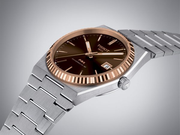 TISSOT PRX 40mm Stål-Gull Powermatic 80 Brun - Bilde 2