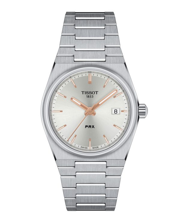 TISSOT PRX 35mm - Stål Silver Quartz
