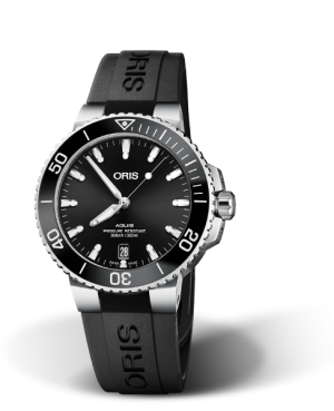 Aquis Date  - Svart 39,5mm Rem