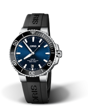 Aquis Date  -Blå 39,5mm Rem