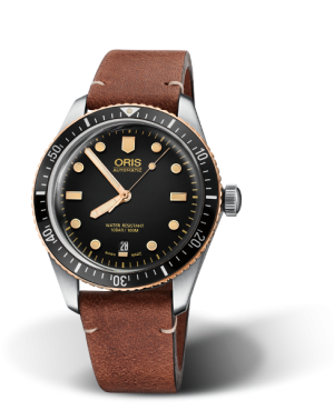 Divers  Sixty five Svart - Bronse bezel Rem