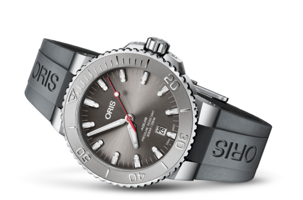 Aquis Date Relief Grå 43,5mm Svart rem - Bilde 3