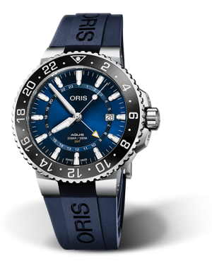 Aquis GMT Date  - Blå 43,5mm Rem