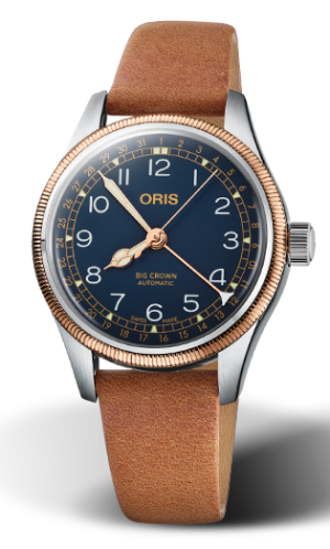 Big Crown Pointer Date Stål Bronse bezel 36mm-Blå