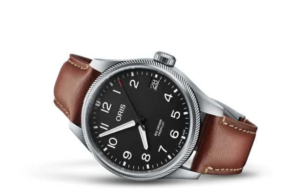 Big Crown Propilot Big Date Svart-Brun skinnrem - Bilde 5