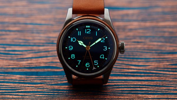 Big Crown Pointer Date Stål Bronse Bezel Blå skive -Rem - Bilde 5
