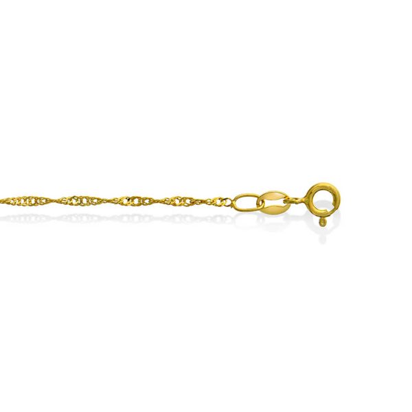 Anhengskjede Singapore forgylt sølv 1,85/ 45cm