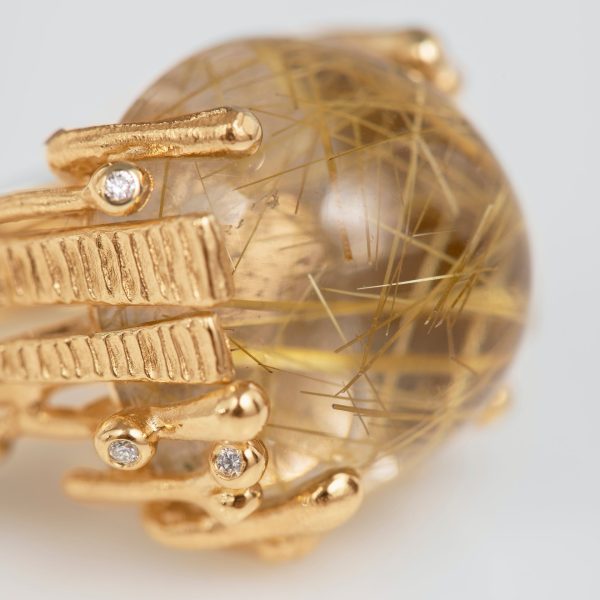 BoHo ring stor m/ Rutilkvarts - Bilde 5