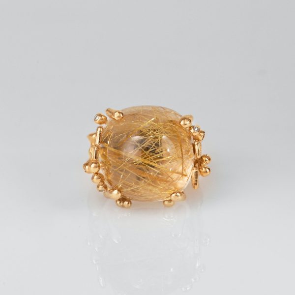 BoHo ring stor m/ Rutilkvarts - Bilde 4