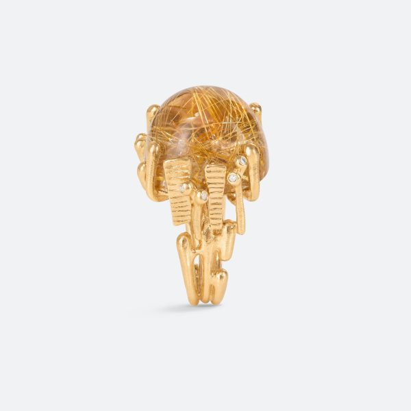 BoHo ring stor m/ Rutilkvarts - Bilde 7