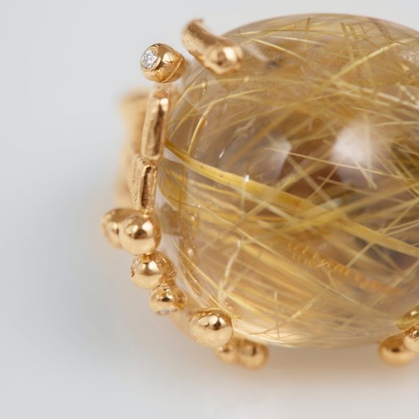 BoHo ring stor m/ Rutilkvarts - Bilde 3