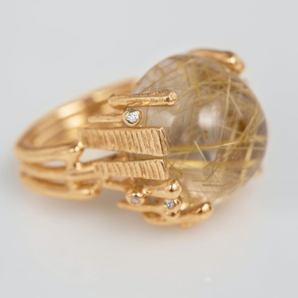 BoHo ring stor m/ Rutilkvarts - Bilde 6