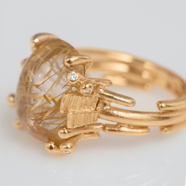 BoHo ring medium m/ Rutilkvarts - Bilde 3