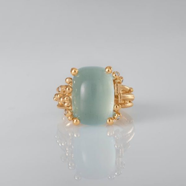 BoHo ring medium m/ akvamarin - Bilde 5