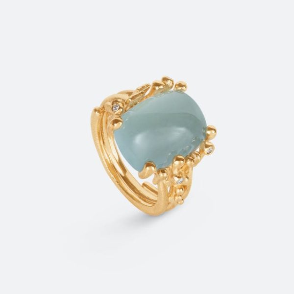 BoHo ring medium m/ akvamarin - Bilde 6