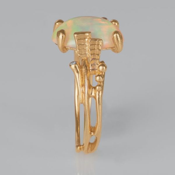 BoHo ring liten m/ opal - Bilde 5
