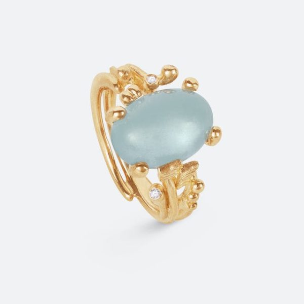 BoHo ring liten m/ akvamarin - Bilde 4