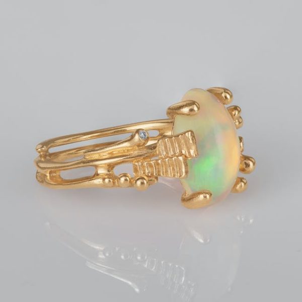 BoHo ring liten m/ opal - Bilde 3