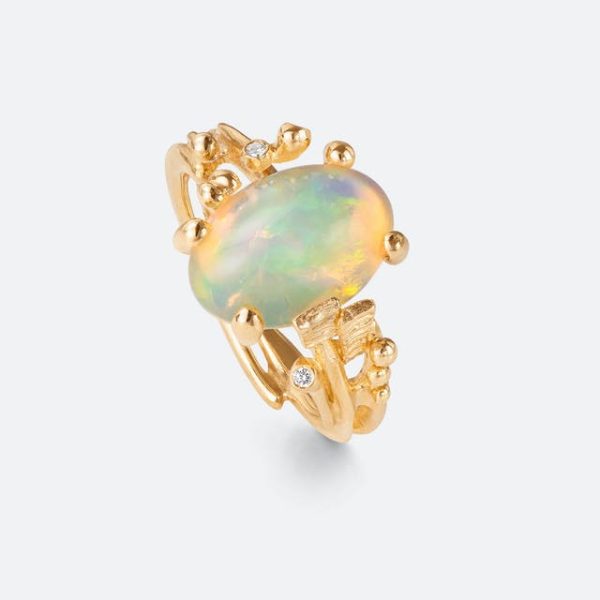 BoHo ring liten m/ opal - Bilde 4