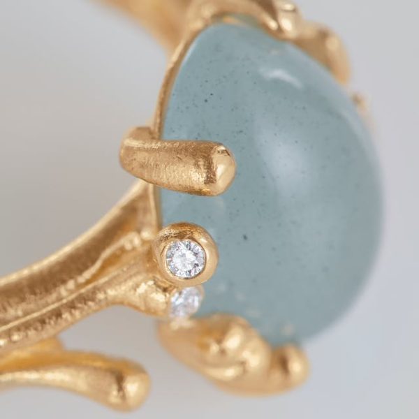 BoHo ring liten m/ akvamarin - Bilde 6