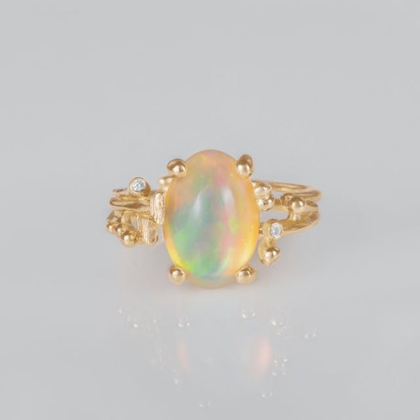 BoHo ring liten m/ opal - Bilde 2