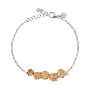 Løv armbånd, forgylt