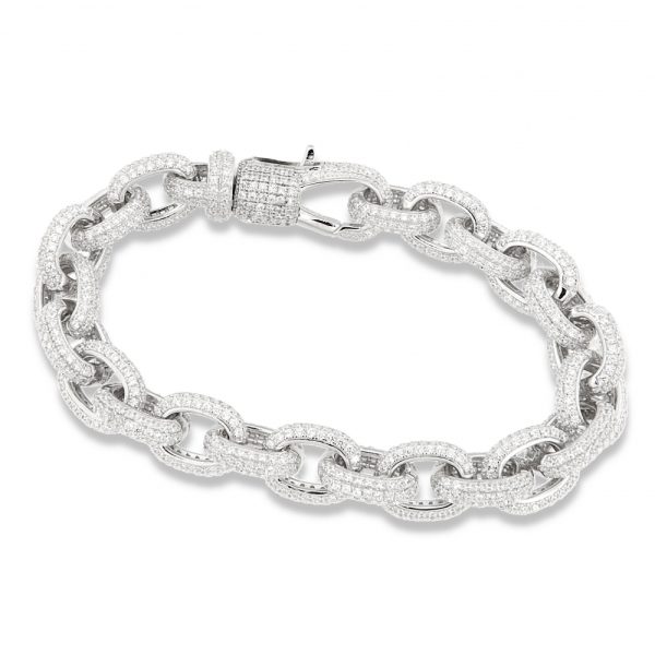 Miami Grande sølv armbånd m/ cubic zirkonia