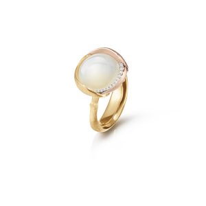 Ring Lotus Str.3 Hvit Månesten