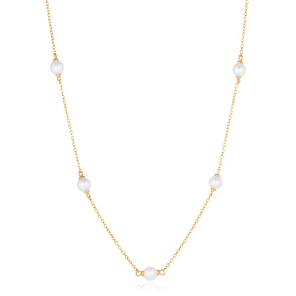 PADUA Cinque Necklace Gold plated Freshwater Pearls