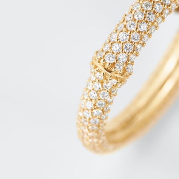 Nature ring IV Pave 18K gult gull - Bilde 2
