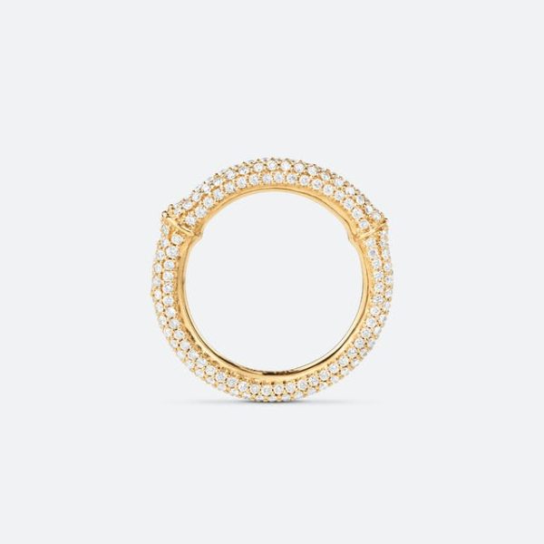 Nature ring IV Pave 18K gult gull - Bilde 3