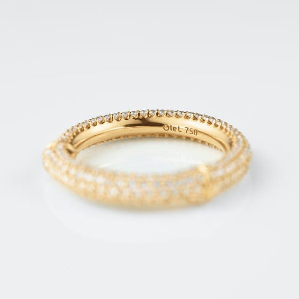 Nature ring IV Pave 18K gult gull - Bilde 4