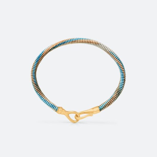 Life armbånd 6mm m/ gull - Cornflower rope - Bilde 2