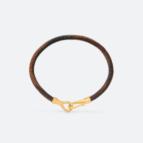 Life armbånd 6mm m/ gull - Maroon rope - Bilde 3