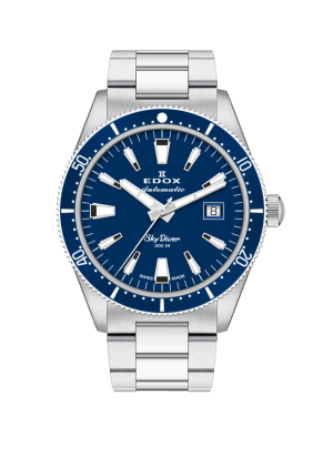 Edox Skydiver Date Automatic Limited Edition - Blå