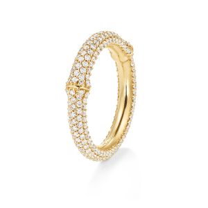 Nature ring IV Pave 18K gult gull