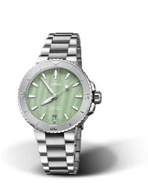 Aquis Date 36,5mm - Grønn perlemor
