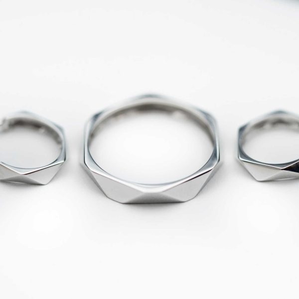 "Fasett" Hvitt gull ring - Bilde 2
