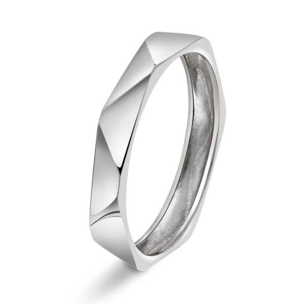 "Fasett" Hvitt gull ring