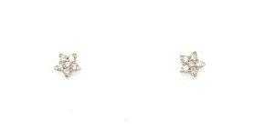 Golden Star medium gull ørepynt  0,16ct