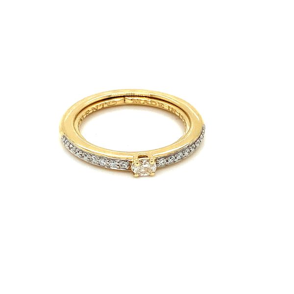 Anello Stack me line ring gult gull m/ diamanter - Bilde 2