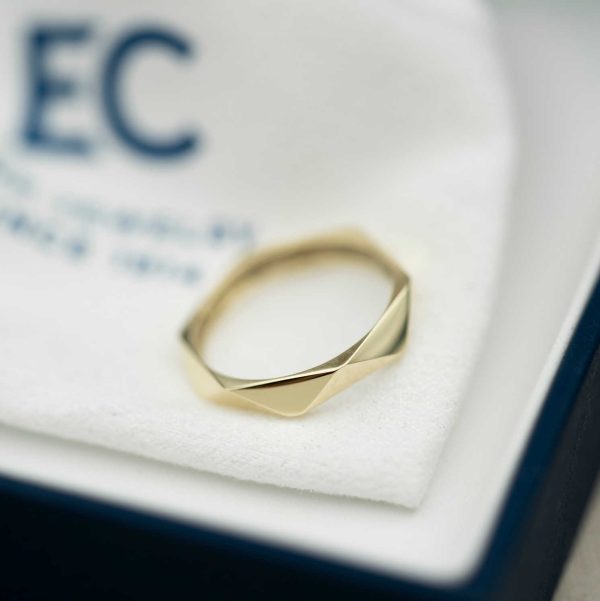 "Fasett" Gult gull ring - Bilde 2
